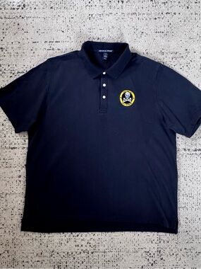 Devon & Jones Polo with U.S. Navy VF-84 "Jolly Rogers" Fighter Squadron   Patch